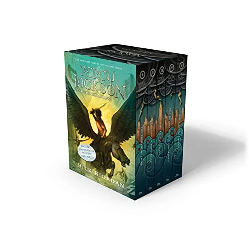 جلد Percy Jackson and the Olympians 5 Book Paperback Boxed Set (new covers w/poster) (Percy Jackson & the Olympians)
