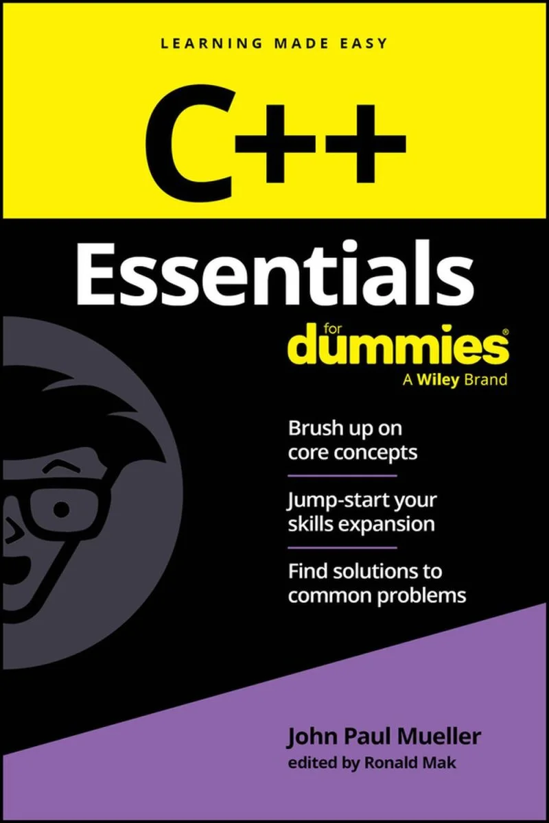 جلد ++C: مبانی اساسی برای دامیز ۲۰۲۴  C++ Essentials For Dummies 2024