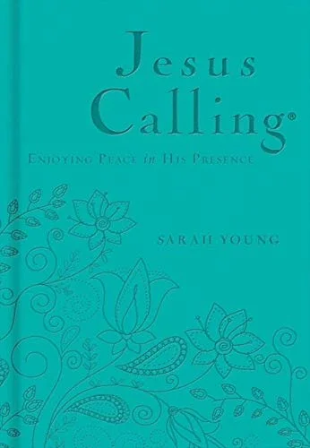 جلد Jesus Calling - Deluxe Edition Teal Cover: Enjoying Peace in His Presence