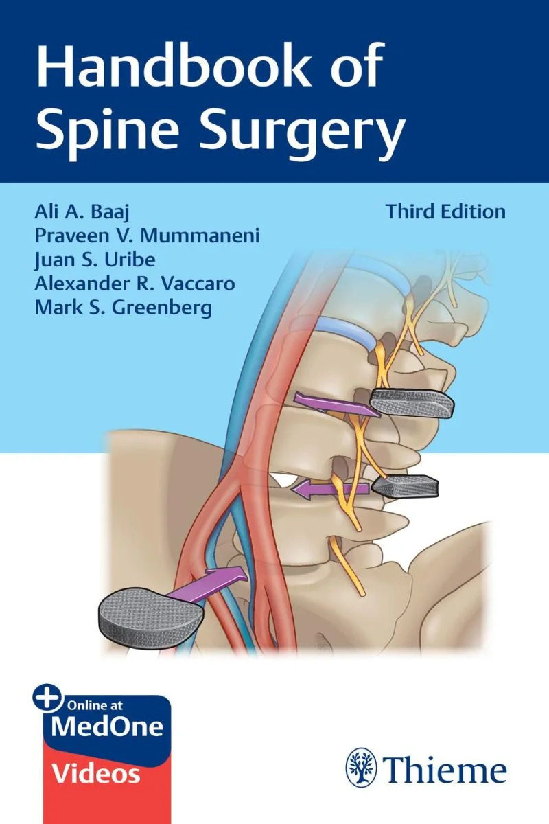 جلد کتاب راهنمای جراحی ستون فقرات ۲۰۲۴  Handbook of Spine Surgery 2024