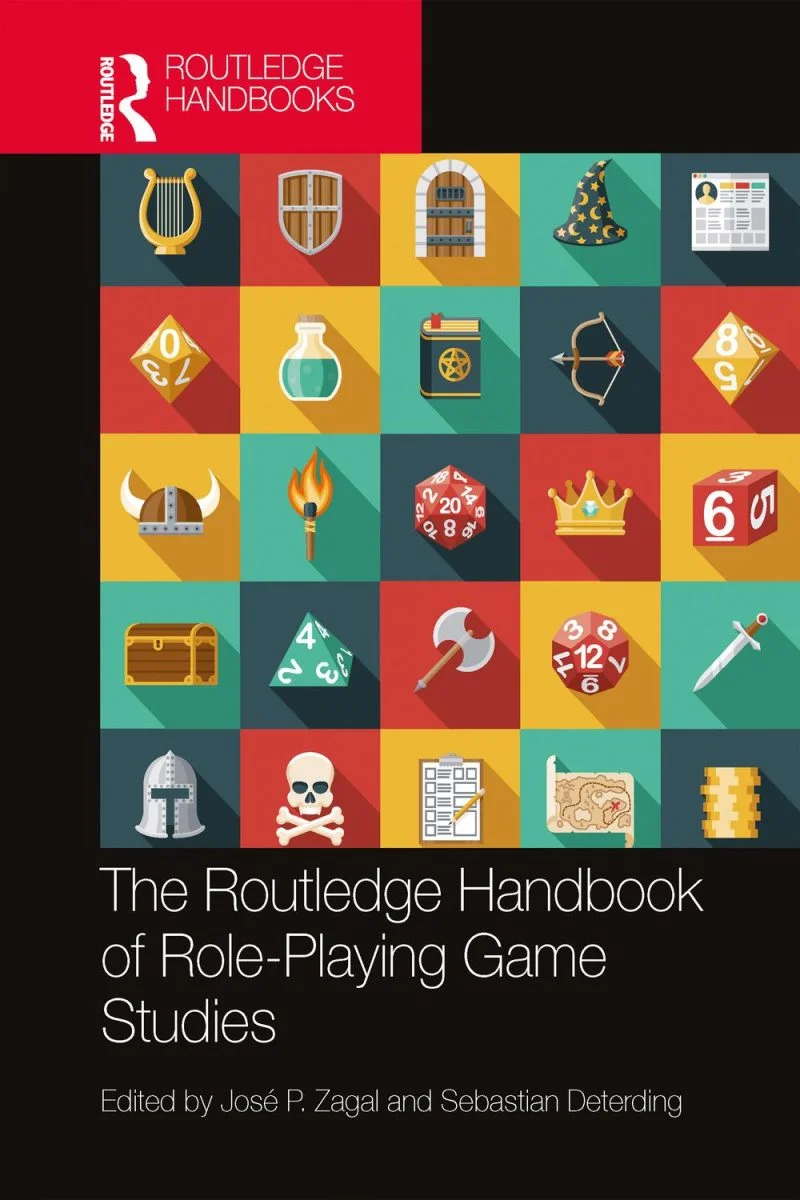 جلد راهنمای روتلج در مطالعات بازی‌های نقش‌آفرینی ۲۰۲۴  The Routledge Handbook of Role-Playing Game Studies 2024