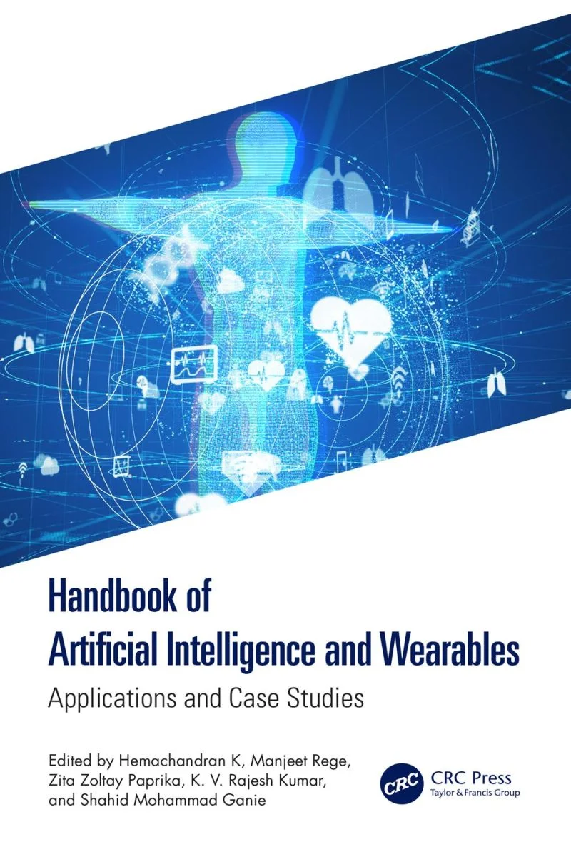 جلد راهنمای هوش مصنوعی و پوشیدنی‌ها ۲۰۲۴  Handbook of Artificial Intelligence and Wearables 2024